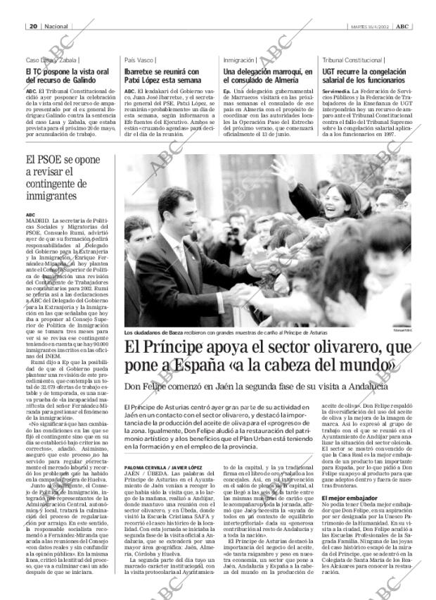 ABC MADRID 16-04-2002 página 20