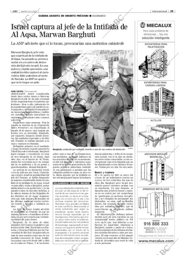 ABC MADRID 16-04-2002 página 29