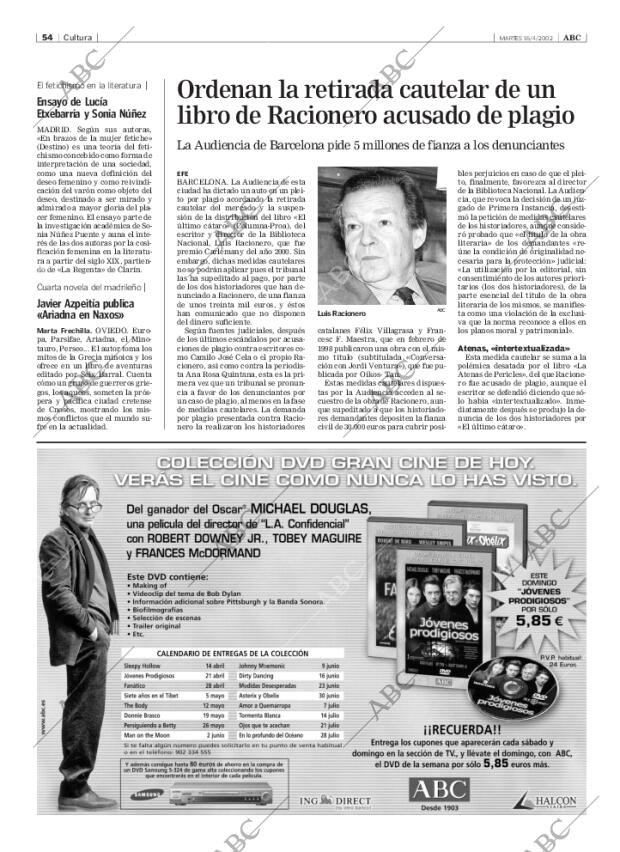 ABC MADRID 16-04-2002 página 54