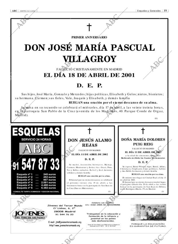 ABC MADRID 16-04-2002 página 77