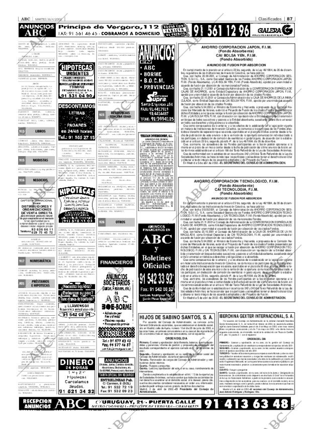 ABC MADRID 16-04-2002 página 87