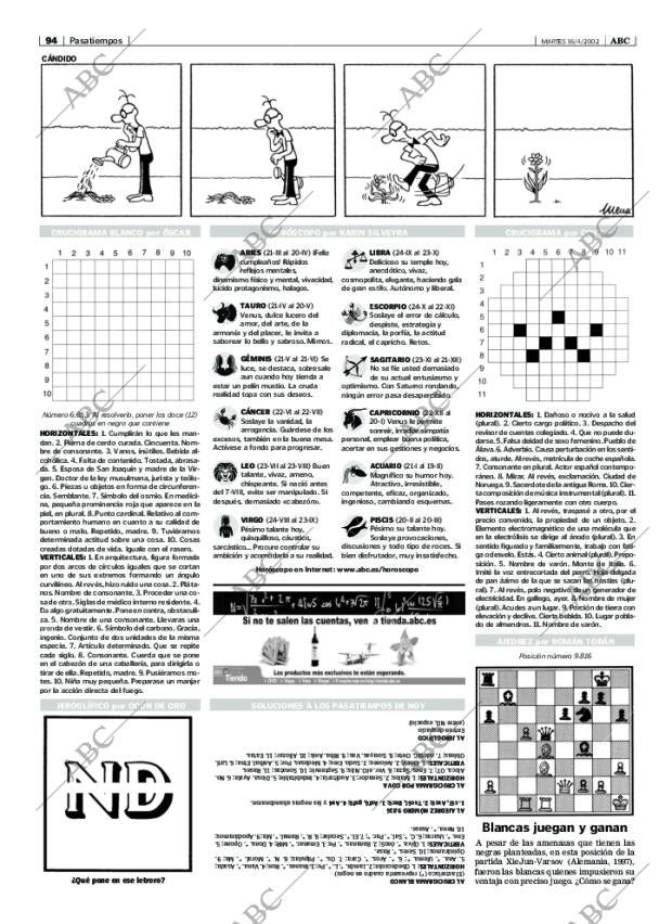 ABC MADRID 16-04-2002 página 94