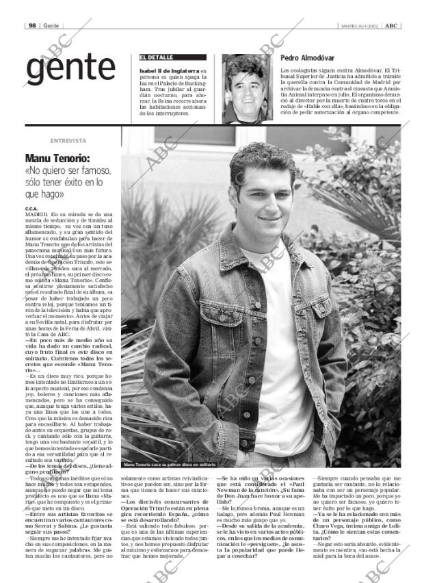 ABC MADRID 16-04-2002 página 98