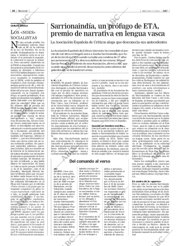 ABC MADRID 17-04-2002 página 16