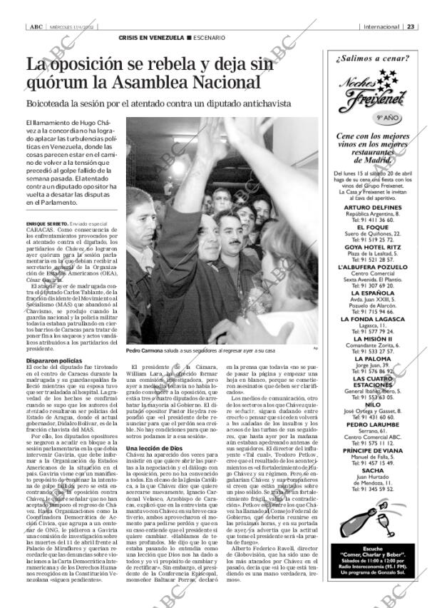ABC MADRID 17-04-2002 página 23