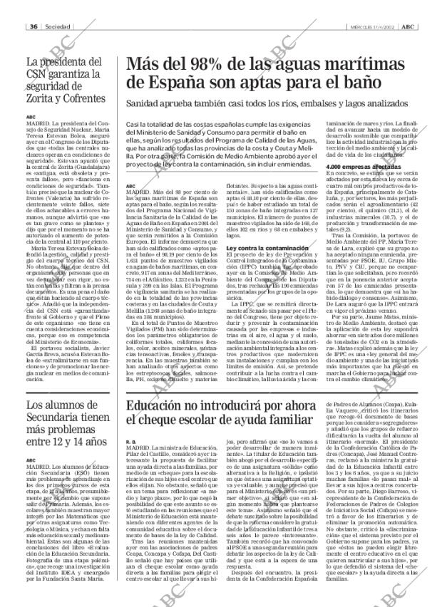 ABC MADRID 17-04-2002 página 36