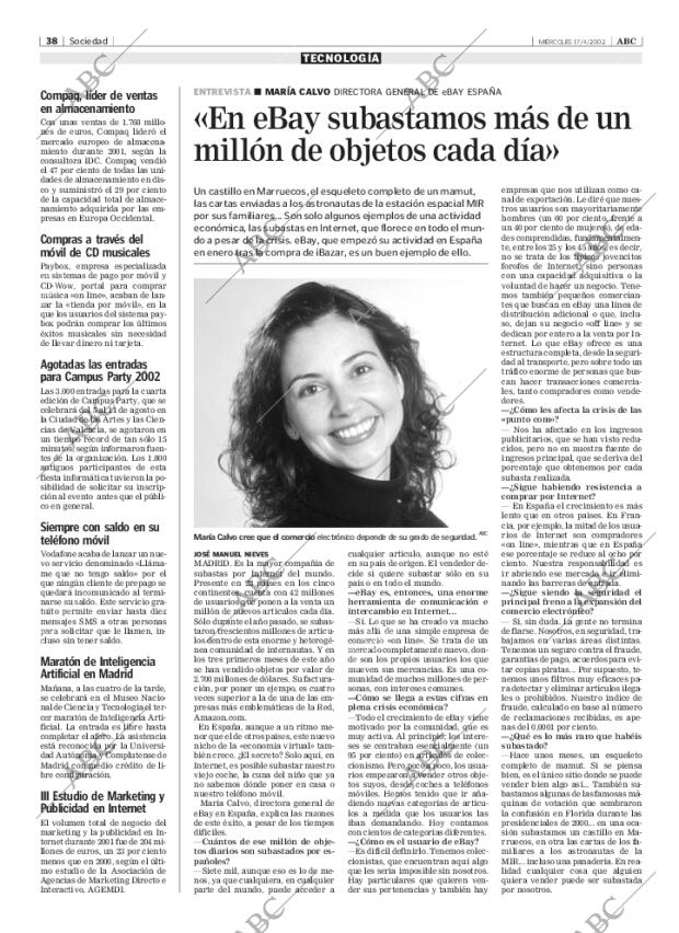 ABC MADRID 17-04-2002 página 38