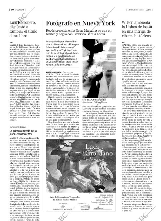 ABC MADRID 17-04-2002 página 50