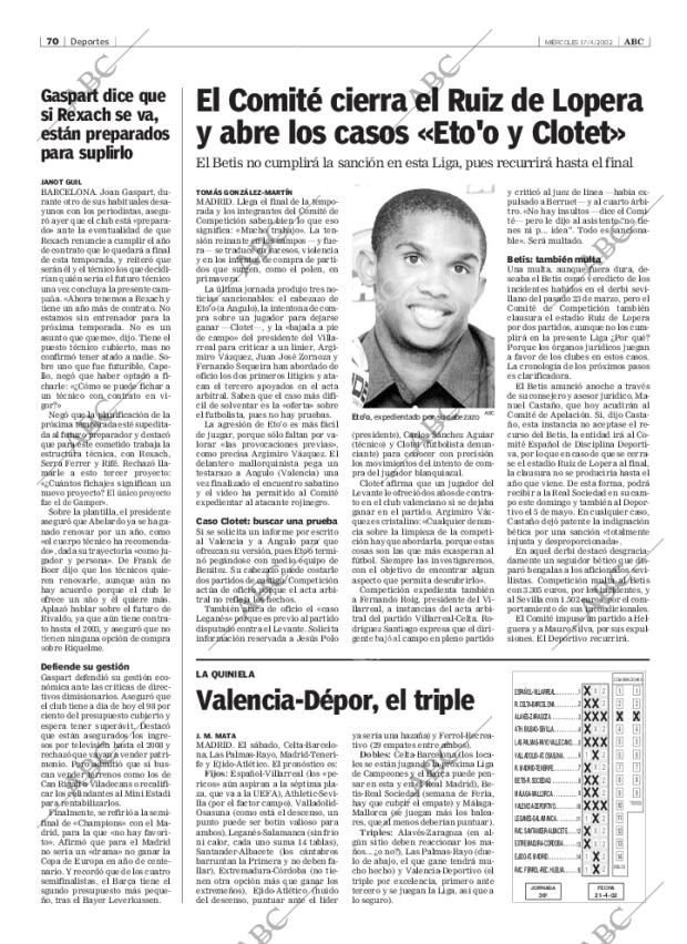 ABC MADRID 17-04-2002 página 70