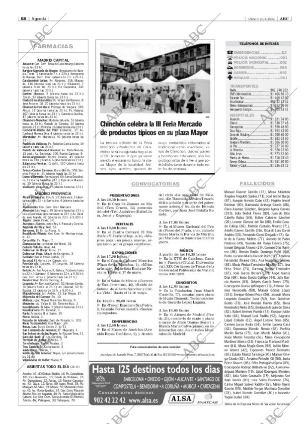 ABC MADRID 20-04-2002 página 68