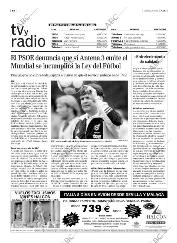 ABC SEVILLA 22-04-2002 página 84