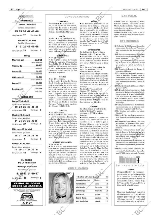 ABC SEVILLA 24-04-2002 página 42