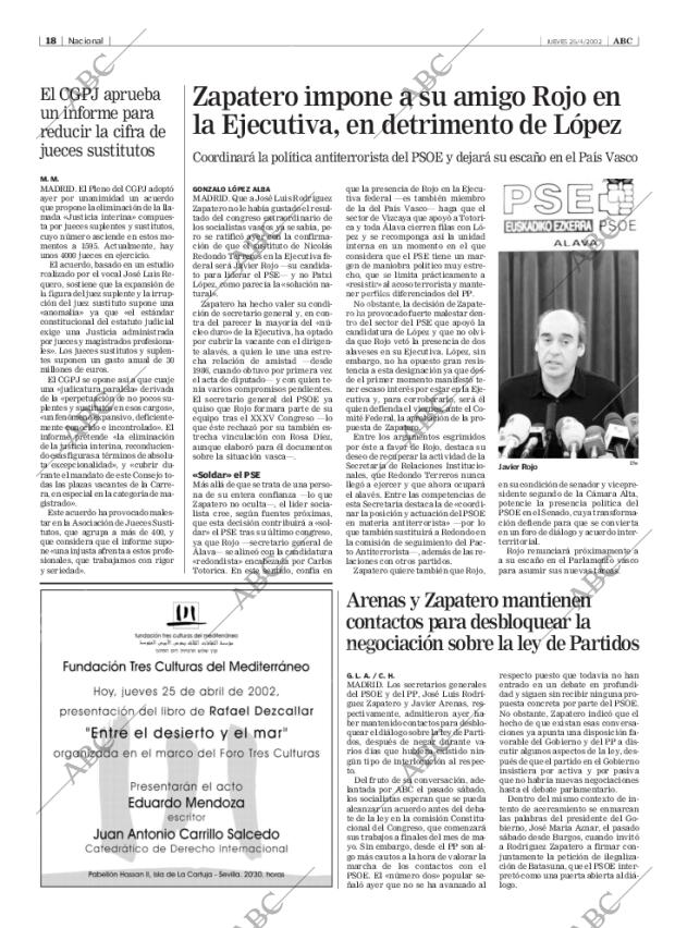 ABC SEVILLA 25-04-2002 página 18