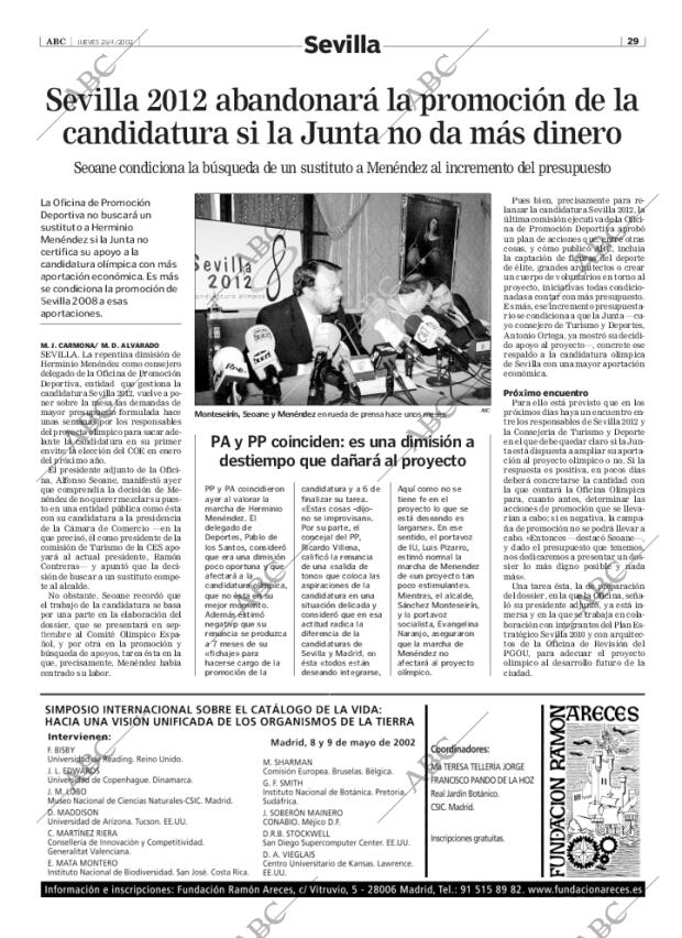 ABC SEVILLA 25-04-2002 página 29