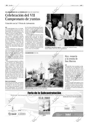 ABC SEVILLA 25-04-2002 página 38