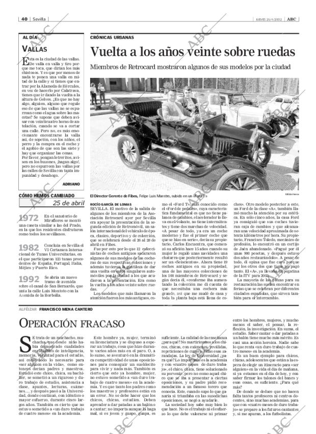 ABC SEVILLA 25-04-2002 página 40