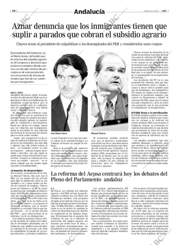 ABC SEVILLA 25-04-2002 página 44