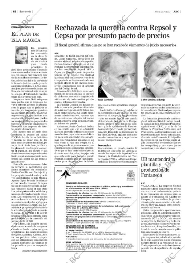 ABC SEVILLA 25-04-2002 página 62