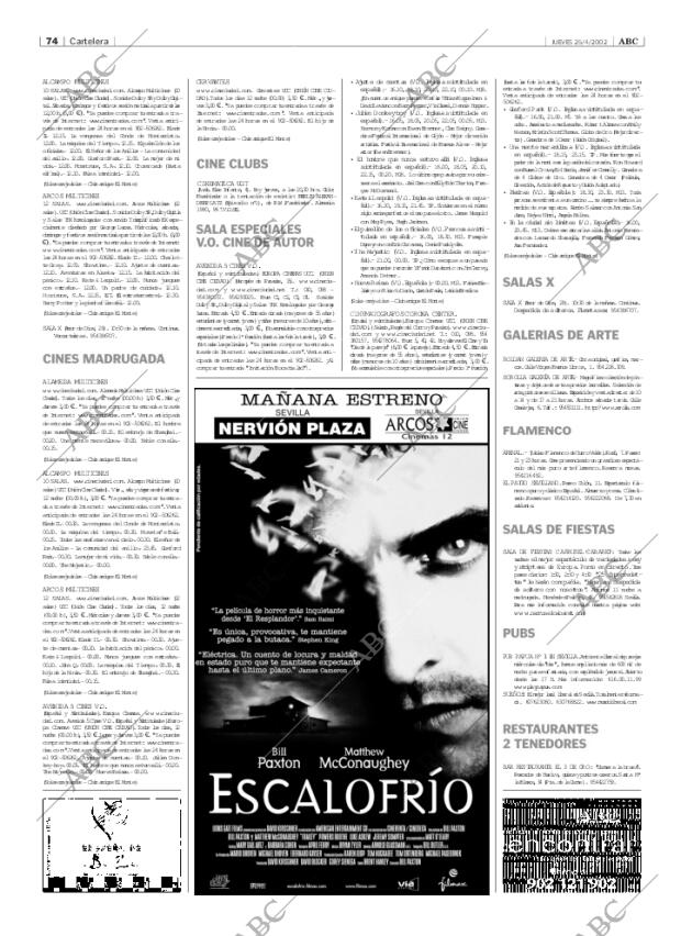 ABC SEVILLA 25-04-2002 página 74