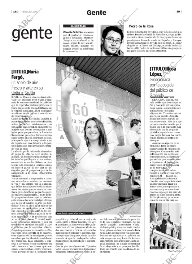ABC SEVILLA 25-04-2002 página 89