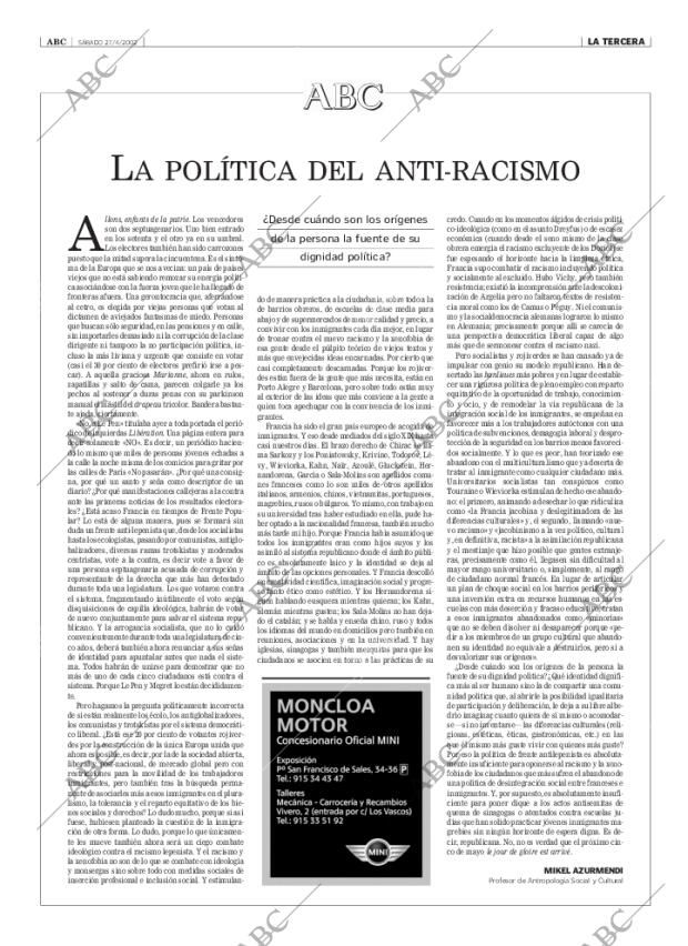 ABC MADRID 27-04-2002 página 3