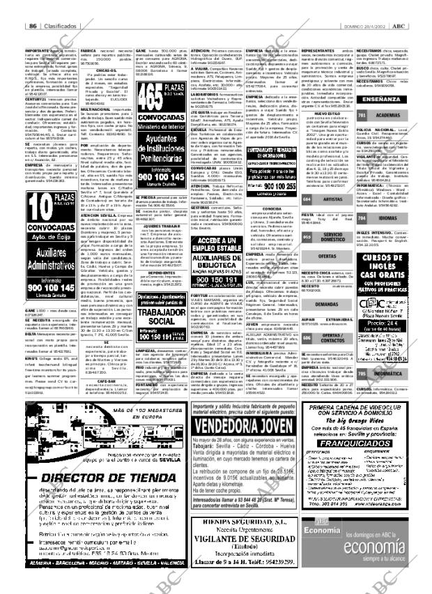 ABC SEVILLA 28-04-2002 página 86