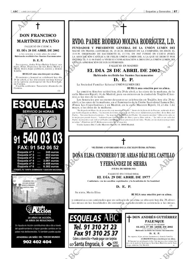 ABC MADRID 29-04-2002 página 87