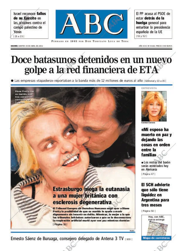 ABC MADRID 30-04-2002 página 1