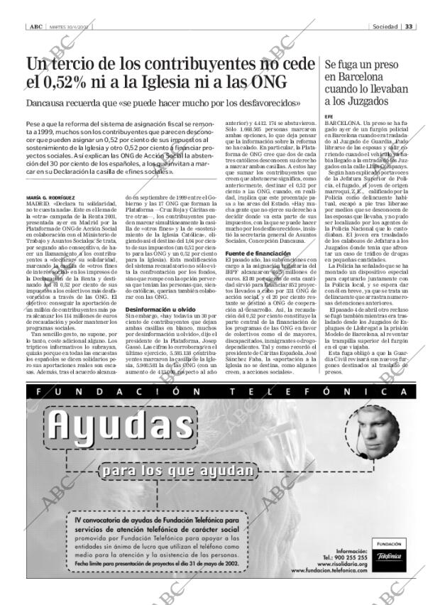 ABC MADRID 30-04-2002 página 33