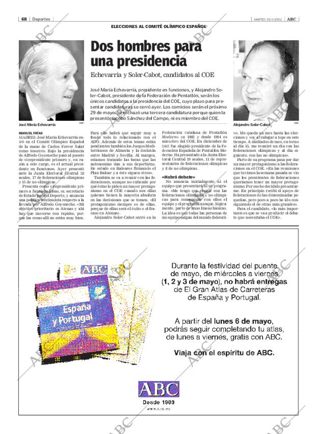ABC MADRID 30-04-2002 página 68