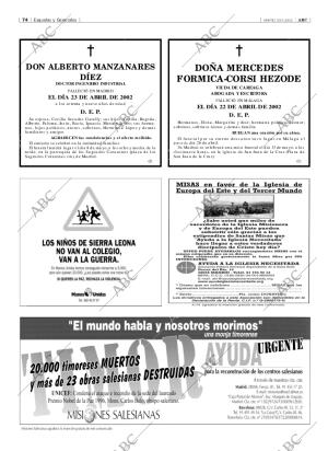 ABC MADRID 30-04-2002 página 74