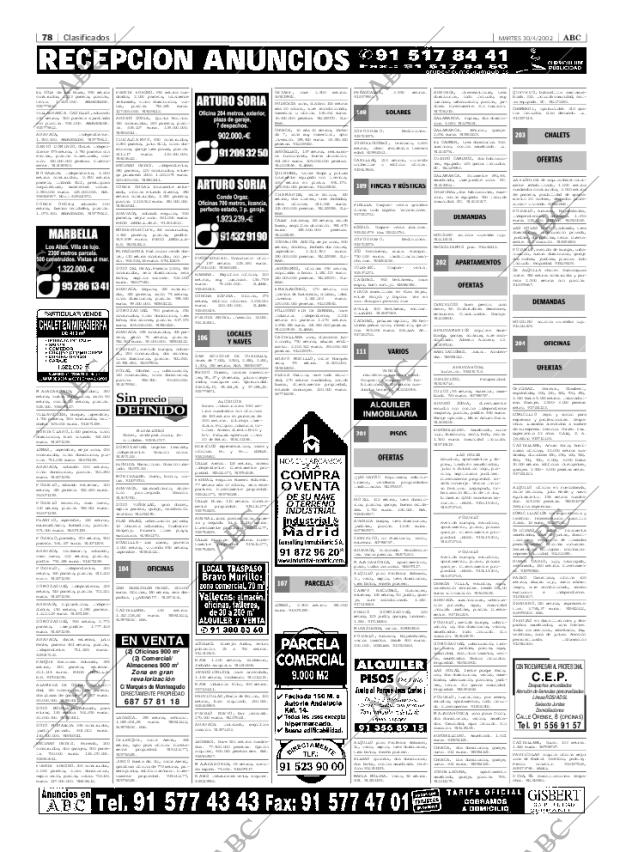 ABC MADRID 30-04-2002 página 78
