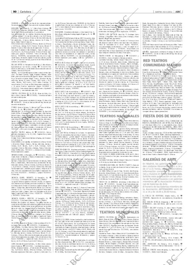 ABC MADRID 30-04-2002 página 90