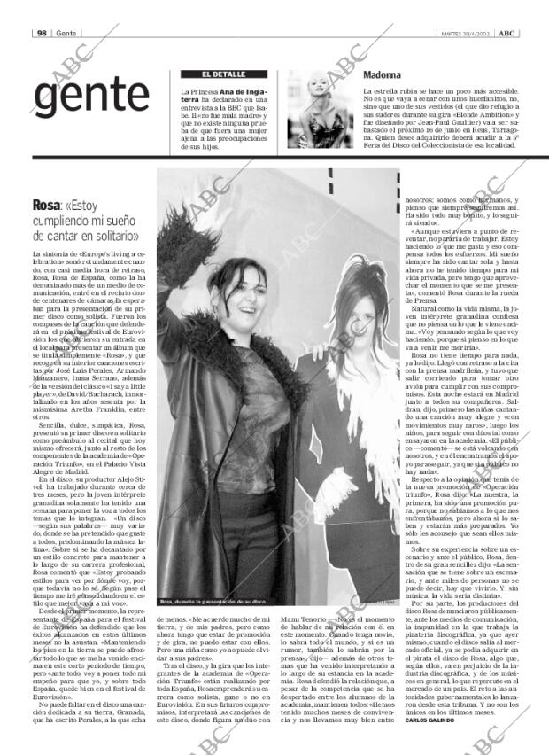 ABC MADRID 30-04-2002 página 98