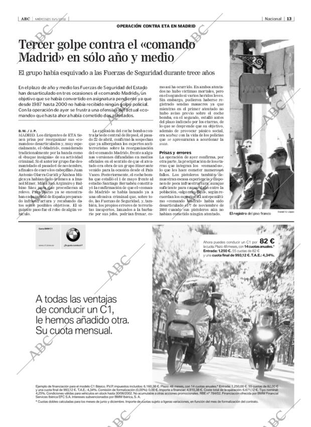 ABC MADRID 15-05-2002 página 13