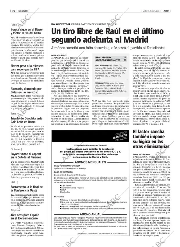 ABC MADRID 15-05-2002 página 76