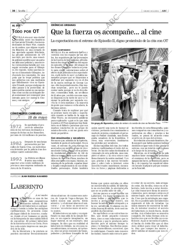 ABC SEVILLA 18-05-2002 página 38