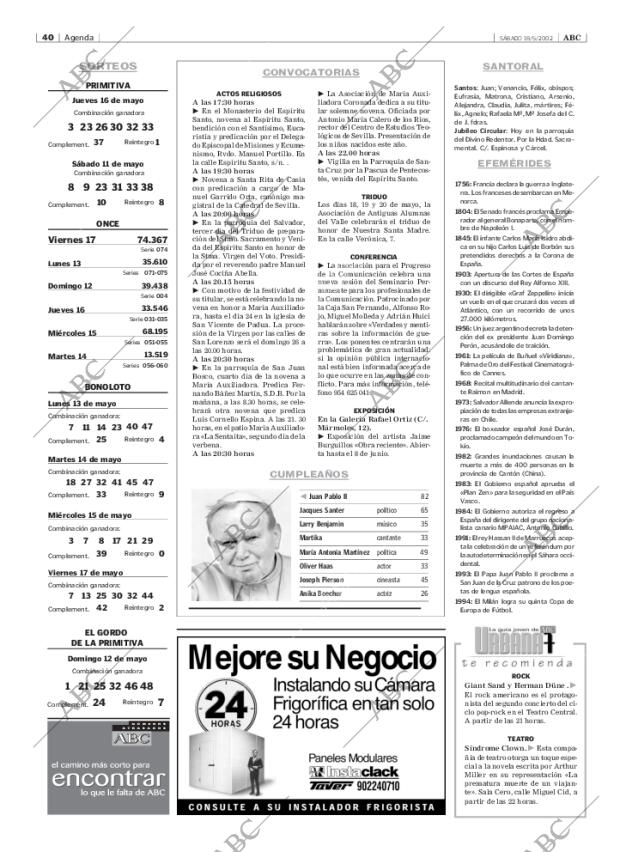 ABC SEVILLA 18-05-2002 página 40