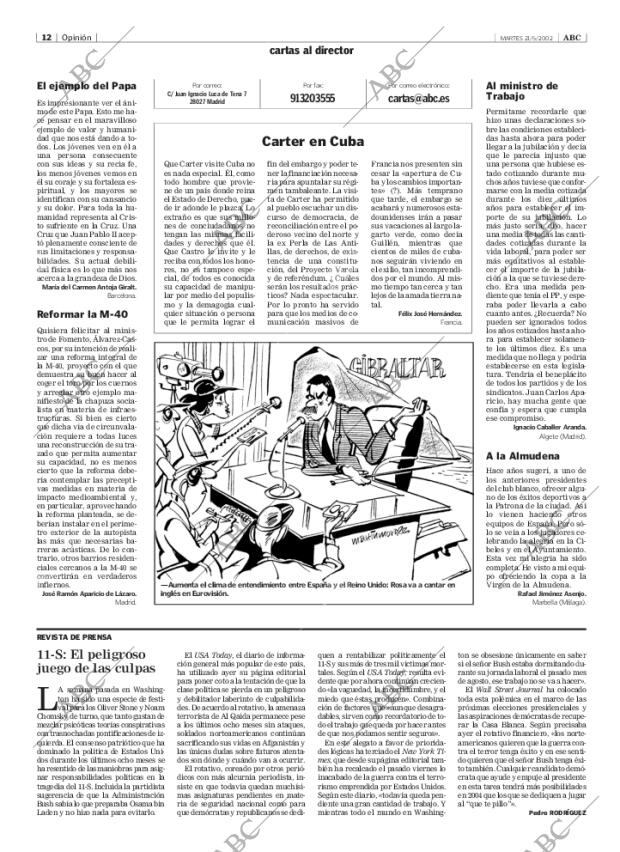ABC MADRID 21-05-2002 página 12