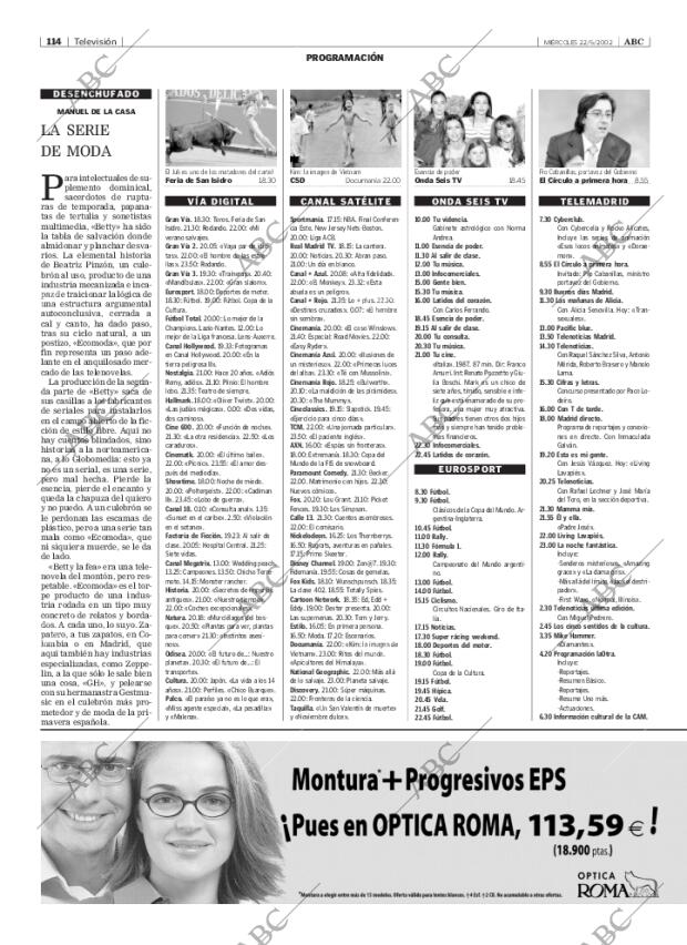 ABC MADRID 22-05-2002 página 114