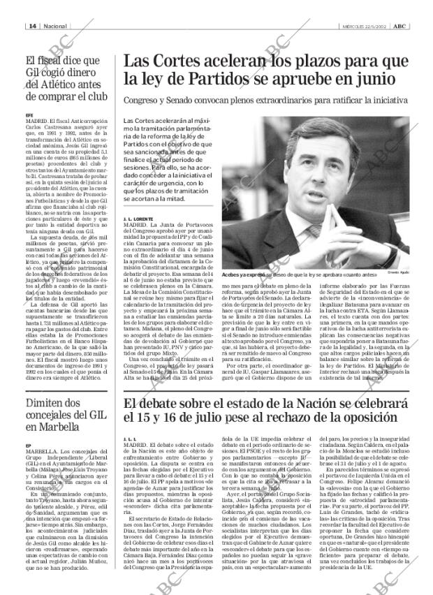 ABC MADRID 22-05-2002 página 14