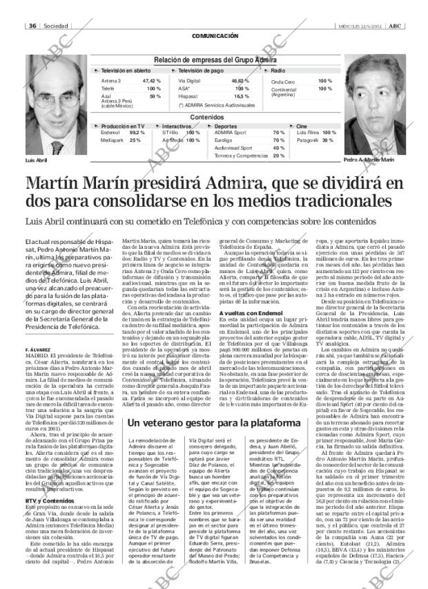 ABC MADRID 22-05-2002 página 36