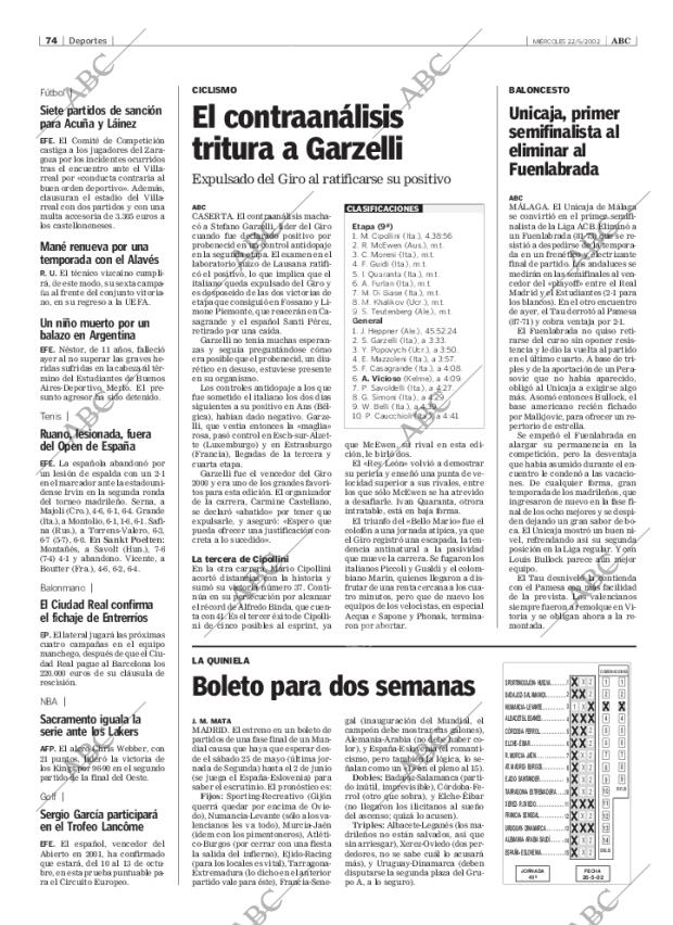 ABC MADRID 22-05-2002 página 74