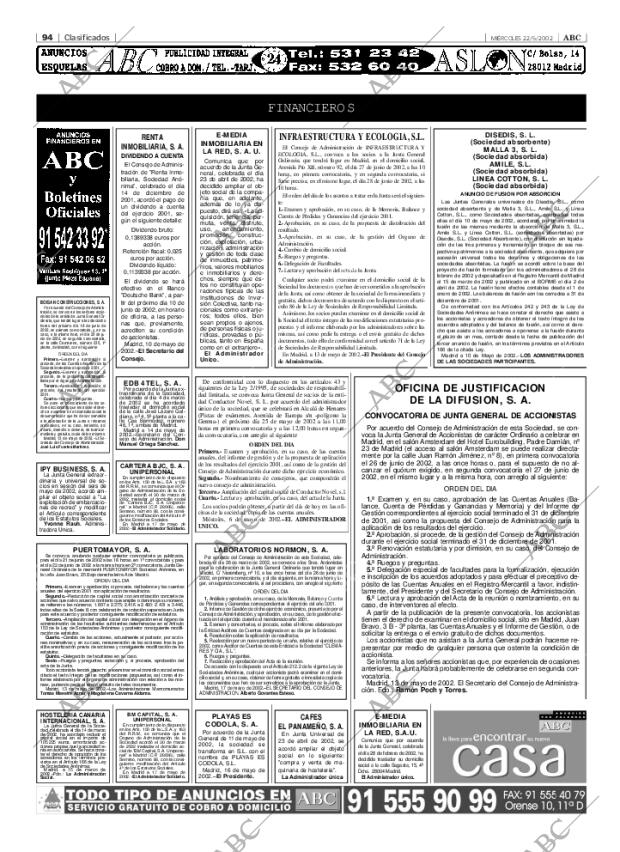 ABC MADRID 22-05-2002 página 94