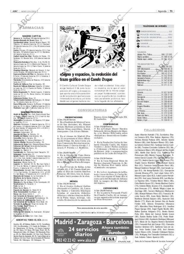 ABC MADRID 23-05-2002 página 71
