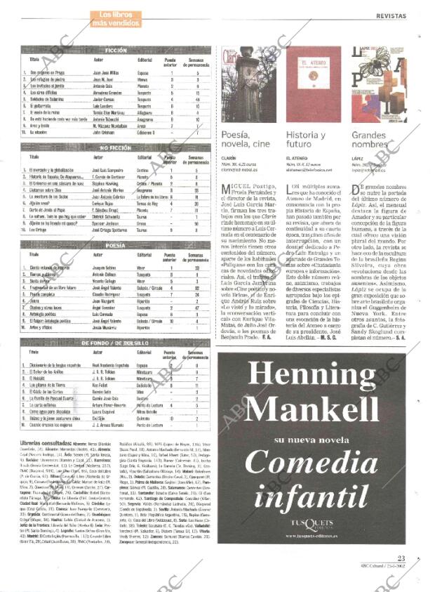 CULTURAL MADRID 25-05-2002 página 23