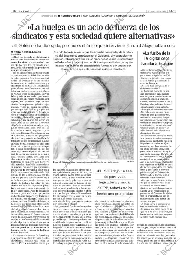 ABC MADRID 26-05-2002 página 14