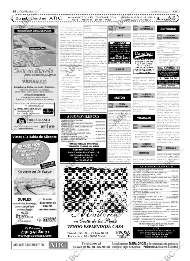 ABC MADRID 26-05-2002 página 92