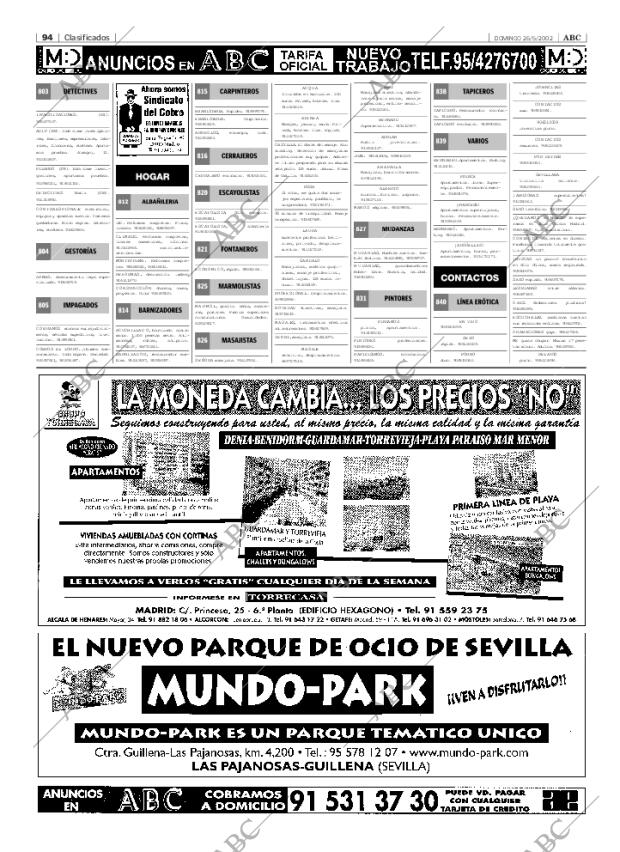 ABC MADRID 26-05-2002 página 94