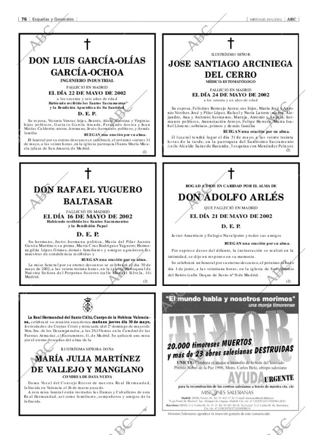 ABC MADRID 29-05-2002 página 76